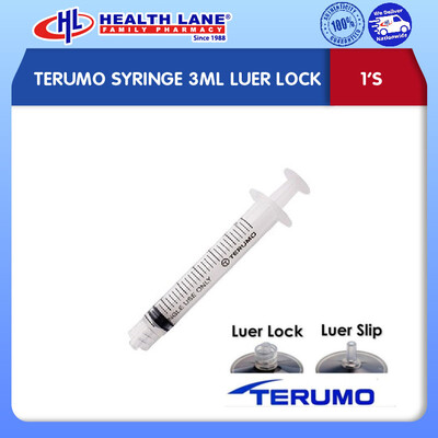 TERUMO SYRINGE 3ML LUER LOCK 1'S